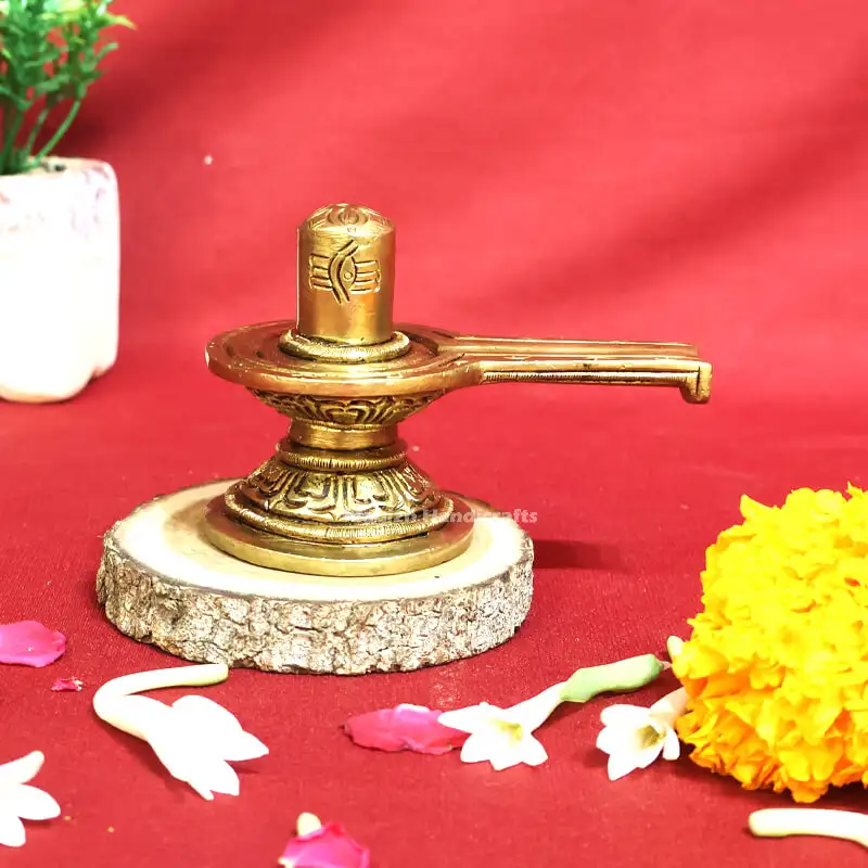 3x4 inches Brass Shiv Lingam SC - image 1