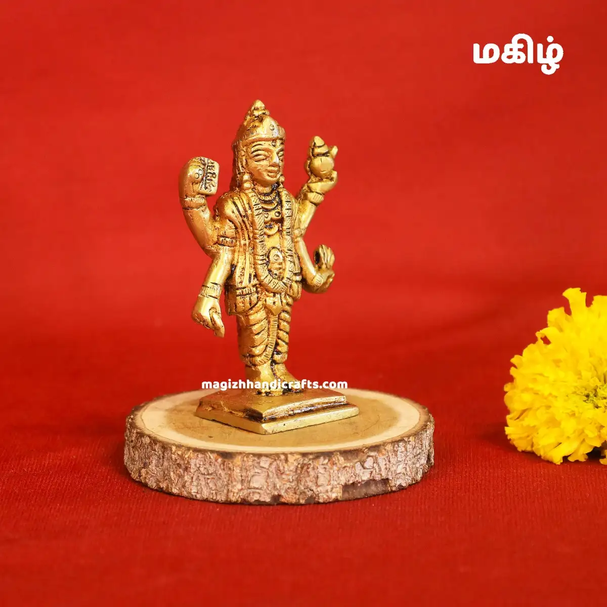 Brass Dhanvantri idol - 3 inches - image 2