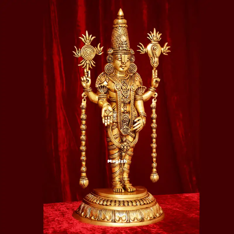 Brass Thirupathi Balaji idol - 23 inches - image 2