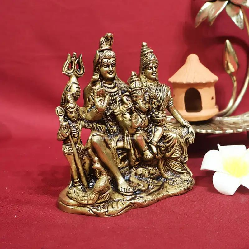 5.5 inches Brass Lord Shiva family Set SC - image 2