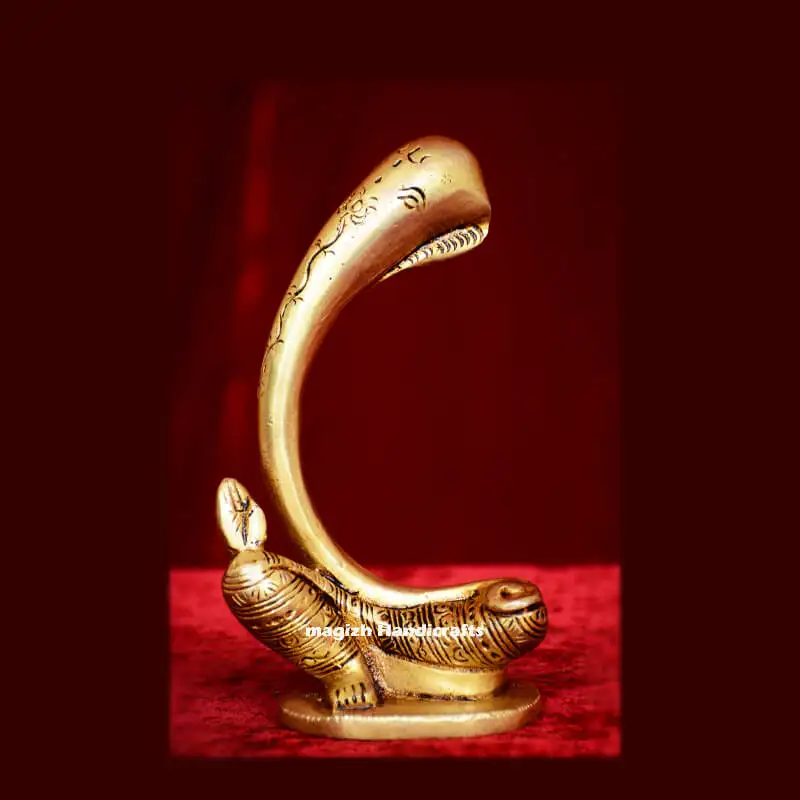 Brass Modern Ganesha side idol - image 1