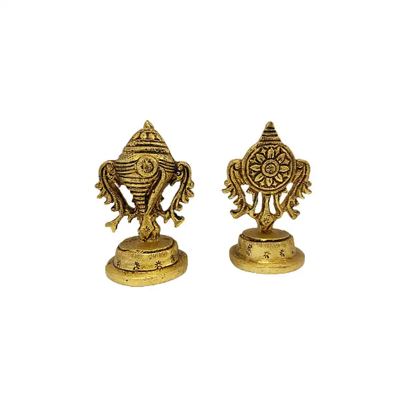 Brass Sangu Chakram separate Pieces - image 1