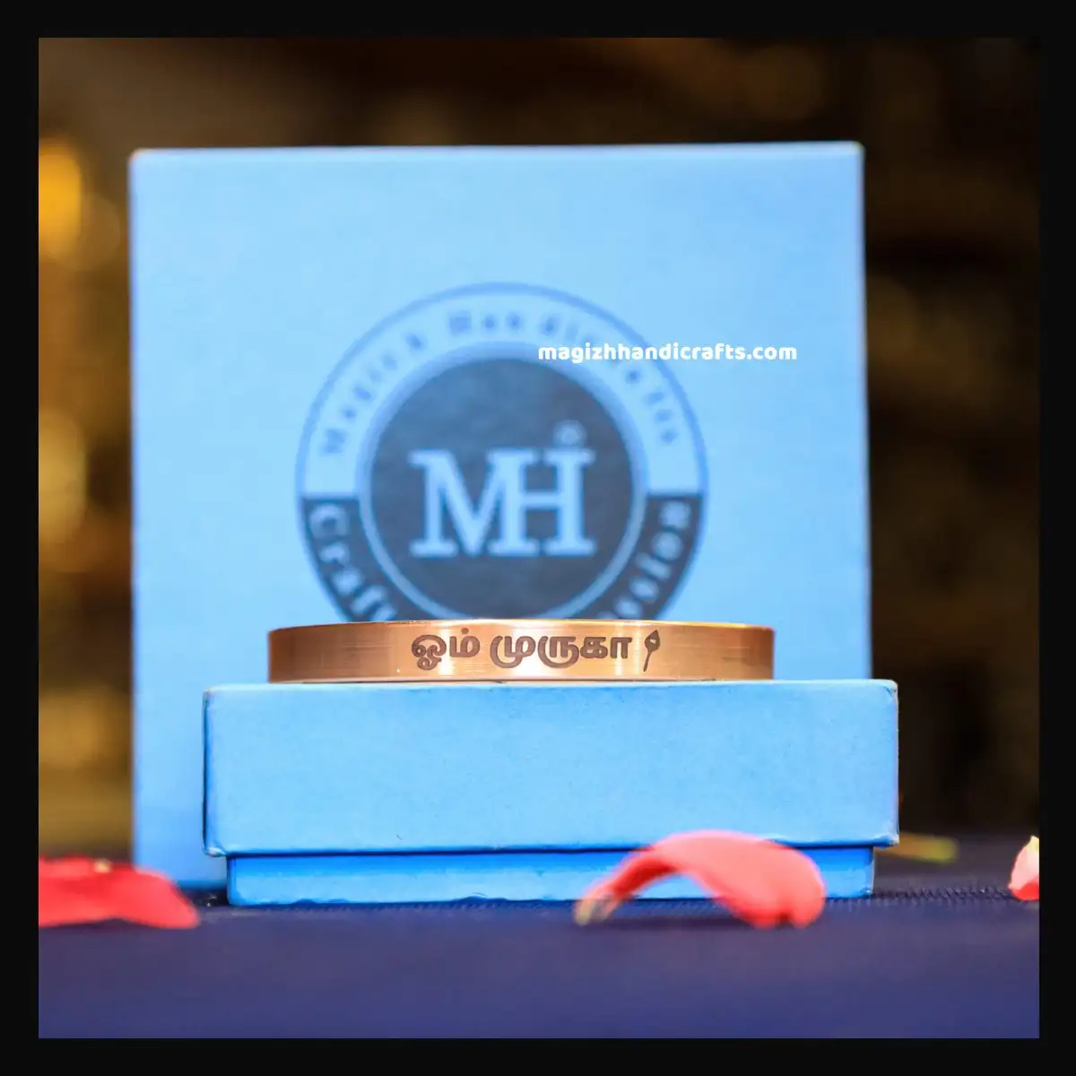 Om Muruga Copper Bracelet with Vel - image 1