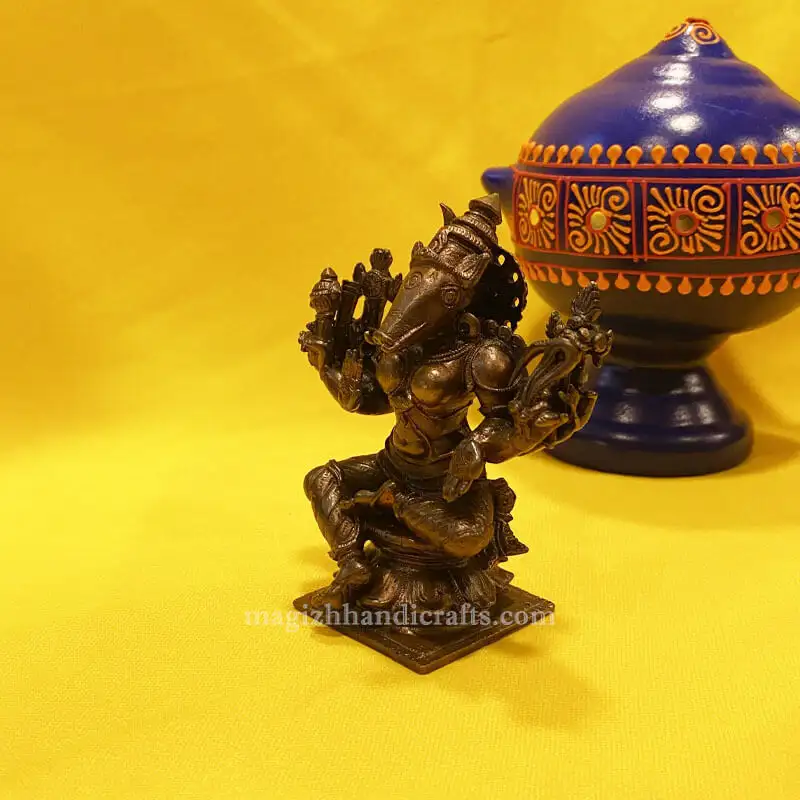 4 inches Copper 8 hands Varahi amman idol - image 2